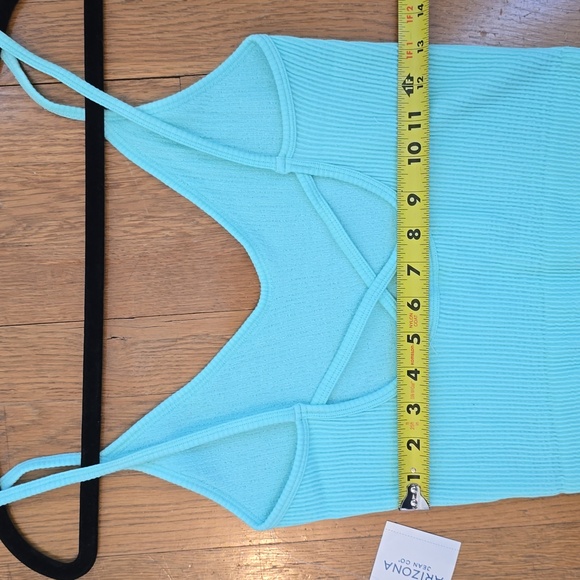 ARIZONA JEAN CO BRAND WOMENS JUNIOR SIZE MINT GREEN TANK TOP CRISS-CROSS BACK XL - Picture 12 of 14